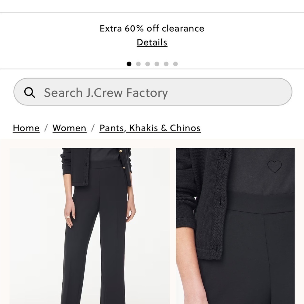 J. Crew Women's Elegant cropped Black Trousers size 10